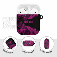 New Zealand Rugby Pacific Personalised AirPods Case All Pink Maori Pasifika Fern Pattern LT9 - Polynesian Pride