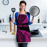 New Zealand Rugby Pacific Personalised Apron All Pink Maori Pasifika Fern Pattern LT9 - Polynesian Pride