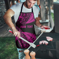 New Zealand Rugby Pacific Personalised Apron All Pink Maori Pasifika Fern Pattern LT9 - Polynesian Pride