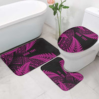 New Zealand Rugby Pacific Personalised Bathroom Set All Pink Maori Pasifika Fern Pattern LT9 - Polynesian Pride