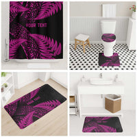 New Zealand Rugby Pacific Personalised Bathroom Set All Pink Maori Pasifika Fern Pattern LT9 - Polynesian Pride