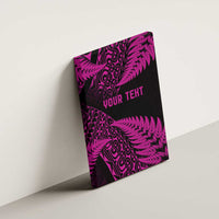 New Zealand Rugby Pacific Personalised Canvas Wall Art All Pink Maori Pasifika Fern Pattern