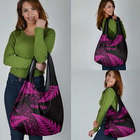 New Zealand Rugby Pacific Personalised Grocery Bag All Pink Maori Pasifika Fern Pattern