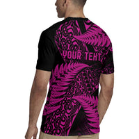 New Zealand Rugby Pacific Personalised Rugby Jersey All Pink Maori Pasifika Fern Pattern