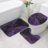 New Zealand Rugby Pacific Personalised Bathroom Set All Purple Maori Pasifika Fern Pattern LT9 - Polynesian Pride