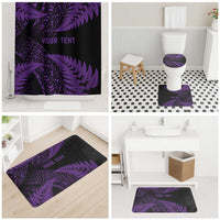 New Zealand Rugby Pacific Personalised Bathroom Set All Purple Maori Pasifika Fern Pattern LT9 - Polynesian Pride