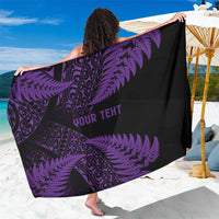 New Zealand Rugby Pacific Personalised Sarong All Purple Maori Pasifika Fern Pattern