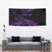 New Zealand Rugby Pacific Personalised Tapestry All Purple Maori Pasifika Fern Pattern