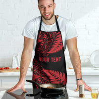 New Zealand Rugby Pacific Personalised Apron All Red Maori Pasifika Fern Pattern LT9 - Polynesian Pride