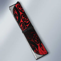 New Zealand Rugby Pacific Personalised Auto Sun Shade All Red Maori Pasifika Fern Pattern LT9 - Polynesian Pride