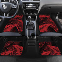 New Zealand Rugby Pacific Personalised Car Mats All Red Maori Pasifika Fern Pattern