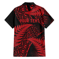 New Zealand Rugby Pacific Personalised Hawaiian Shirt All Red Maori Pasifika Fern Pattern