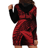 New Zealand Rugby Pacific Personalised Hoodie Dress All Red Maori Pasifika Fern Pattern
