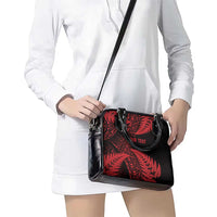 New Zealand Rugby Pacific Personalised Shoulder Handbag All Red Maori Pasifika Fern Pattern