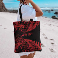 New Zealand Rugby Pacific Personalised Tote Bag All Red Maori Pasifika Fern Pattern - Polynesian Pride