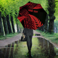 New Zealand Rugby Pacific Personalised Umbrella All Red Maori Pasifika Fern Pattern LT9 - Polynesian Pride