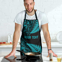 New Zealand Rugby Pacific Personalised Apron All Turquoise Maori Pasifika Fern Pattern LT9 - Polynesian Pride