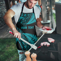 New Zealand Rugby Pacific Personalised Apron All Turquoise Maori Pasifika Fern Pattern LT9 - Polynesian Pride