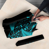 New Zealand Rugby Pacific Personalised Umbrella All Turquoise Maori Pasifika Fern Pattern LT9 - Polynesian Pride