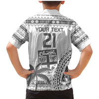 Custom Fiji Rugby Family Matching Mermaid Dress and Hawaiian Shirt Polynesian Fijian Masi Palm Tree