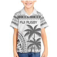 Custom Fiji Rugby Family Matching Mermaid Dress and Hawaiian Shirt Polynesian Fijian Masi Palm Tree