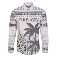 Custom Fiji Rugby Family Matching Tank Maxi Dress and Hawaiian Shirt Polynesian Fijian Masi Palm Tree