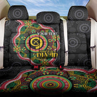 Vanuatu Personalised Back Car Seat Cover Aboriginal Dot Paitnting - Polynesian Pride