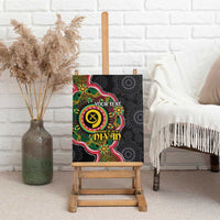 Vanuatu Personalised Canvas Wall Art Aboriginal Dot Paitnting - Polynesian Pride