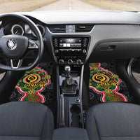 Vanuatu Personalised Car Mats Aboriginal Dot Paitnting - Polynesian Pride