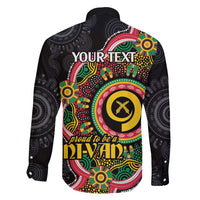 Vanuatu Personalised Family Matching Off Shoulder Maxi Dress and Hawaiian Shirt Aboriginal Dot Paitnting - Polynesian Pride