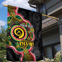 Vanuatu Personalised Garden Flag Aboriginal Dot Paitnting - Polynesian Pride