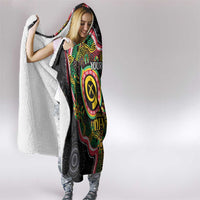 Vanuatu Personalised Hooded Blanket Aboriginal Dot Paitnting LT9 - Polynesian Pride