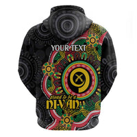 Vanuatu Personalised Hoodie Aboriginal Dot Paitnting LT9 - Polynesian Pride