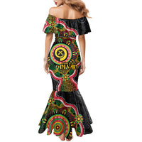 Vanuatu Personalised Mermaid Dress Aboriginal Dot Paitnting LT9 - Polynesian Pride