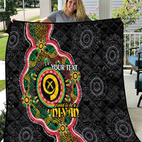 Vanuatu Personalised Quilt Aboriginal Dot Paitnting - Polynesian Pride