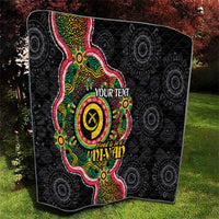 Vanuatu Personalised Quilt Aboriginal Dot Paitnting - Polynesian Pride