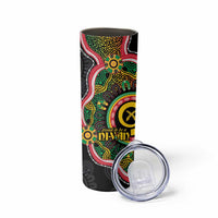Vanuatu Personalised Skinny Tumbler Aboriginal Dot Paitnting LT9 - Polynesian Pride