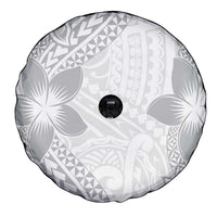 Lotu Tamaiti White Sunday Spare Tire Cover Pacific Plumeria Flowers - White Version LT9 - Polynesian Pride