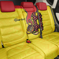 Personalised Papua New Guinea Oro Necklace Back Car Seat Cover Gold Melanesia Traditional Pattern