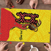 Personalised Papua New Guinea Oro Necklace Puzzle Gold Melanesia Traditional Pattern