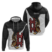 Personalised Papua New Guinea Oro Necklace Hoodie Black Melanesia Traditional Pattern