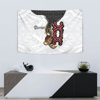 Personalised Papua New Guinea Oro Necklace Tapestry Black Melanesia Traditional Pattern LT9 - Polynesian Pride