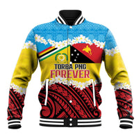 Personalised Torba PNG Forever Baseball Jacket Polynesian Sand Art - Polynesian Pride