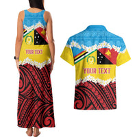 Personalised Torba PNG Forever Couples Matching Tank Maxi Dress and Hawaiian Shirt Polynesian Sand Art - Polynesian Pride