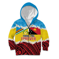 Personalised Torba PNG Forever Kid Hoodie Polynesian Sand Art - Polynesian Pride