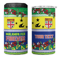 Personalised Malampa Fiji Forever 4 in 1 Can Cooler Tumbler Tagimoucia Polynesian Sand Drawing LT9 One Size: 16 oz Yellow - Polynesian Pride