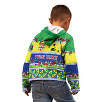 Personalised Malampa Fiji Forever Kid Hoodie Tagimoucia Polynesian Sand Drawing - Polynesian Pride