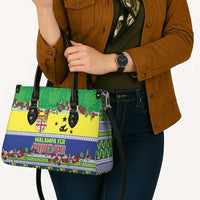 Malampa Fiji Forever Leather Bag Tagimoucia Polynesian Sand Drawing LT9 - Polynesian Pride