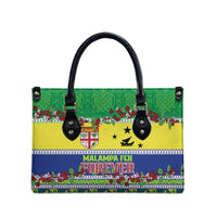 Malampa Fiji Forever Leather Bag Tagimoucia Polynesian Sand Drawing LT9 - Polynesian Pride