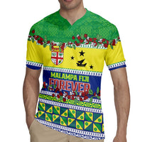 Personalised Malampa Fiji Forever Rugby Jersey Tagimoucia Polynesian Sand Drawing - Polynesian Pride